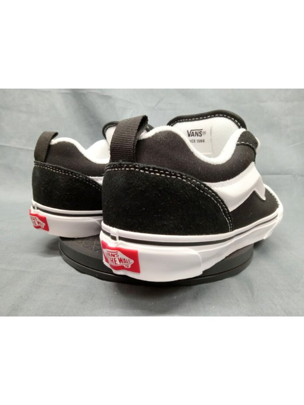 Vans Boys Knu School Sneakers 3D Stripe Black White Size 5 NEW NO BOX! - Picture 8 of 12